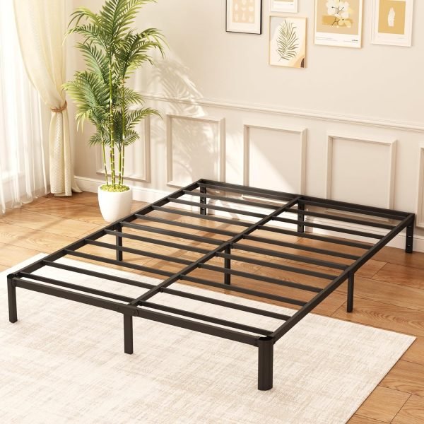 14 inch full size bed frame with rounded corner legs