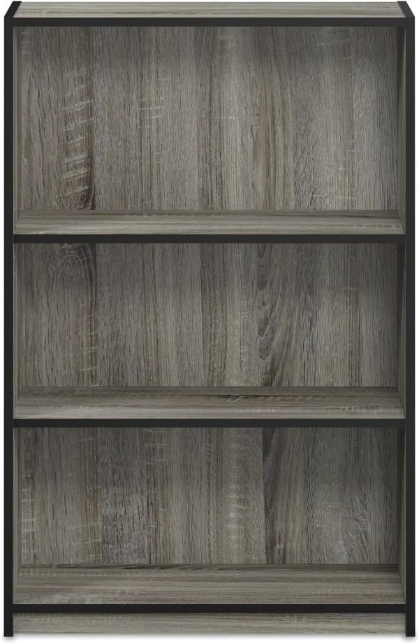 3 tier adjustable shelf bookcase