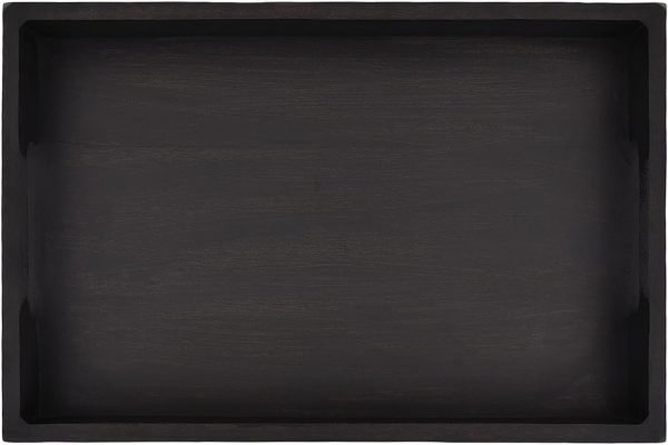 black wood tray