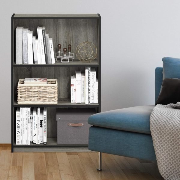 3 tier adjustable shelf bookcase