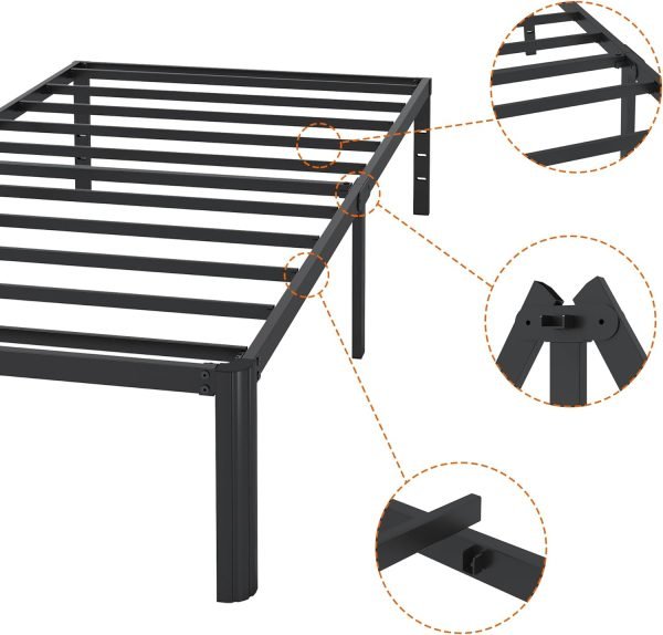 14 inch king size bed frame with rounded corner legs (复制)