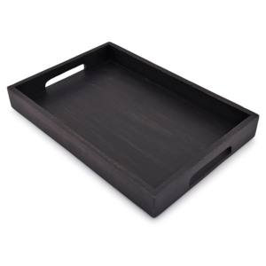 black wood tray